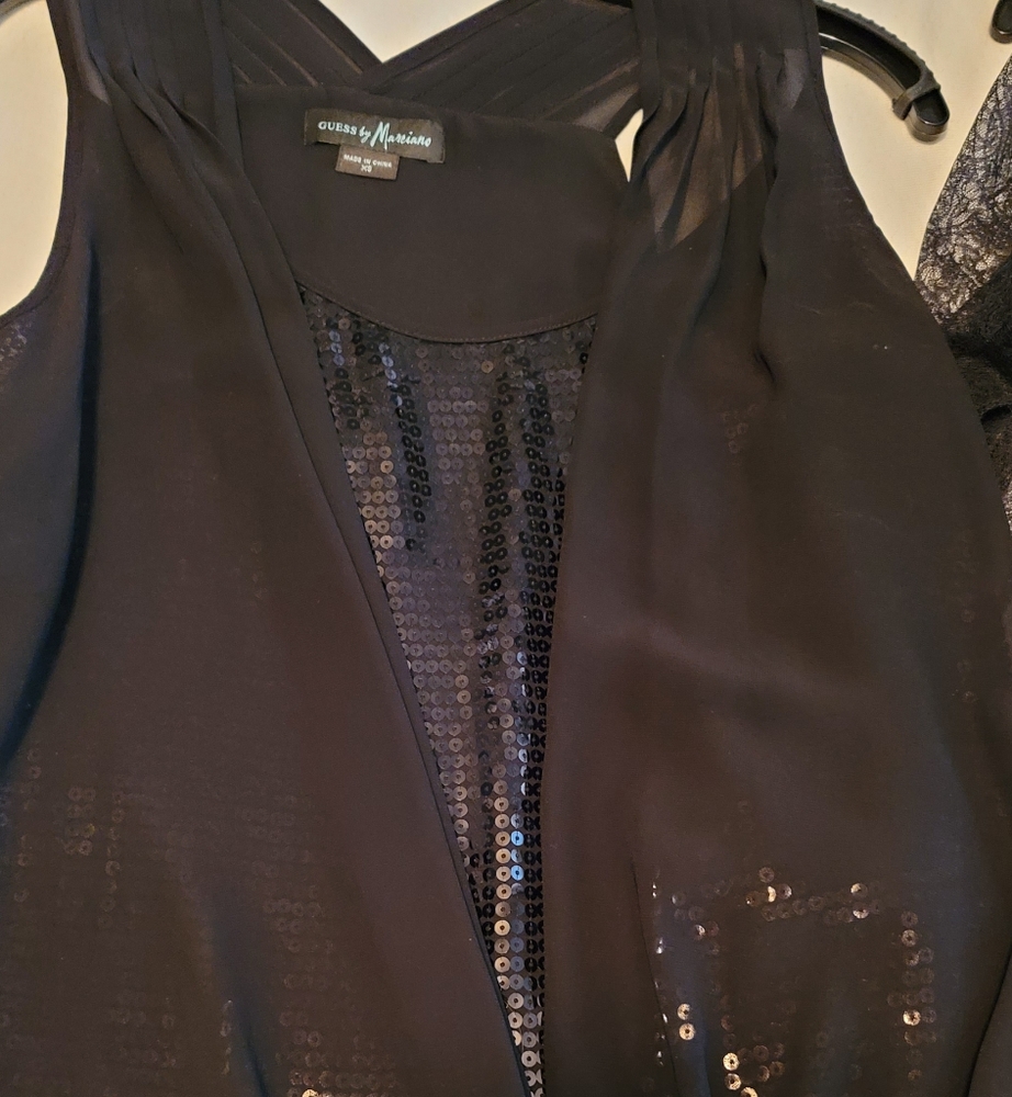 Guess by Marciano Black Top with sequins